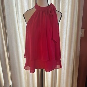 Elegant deep pink Halter Neck Women's Top